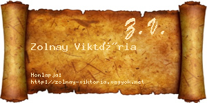 Zolnay Viktória névjegykártya